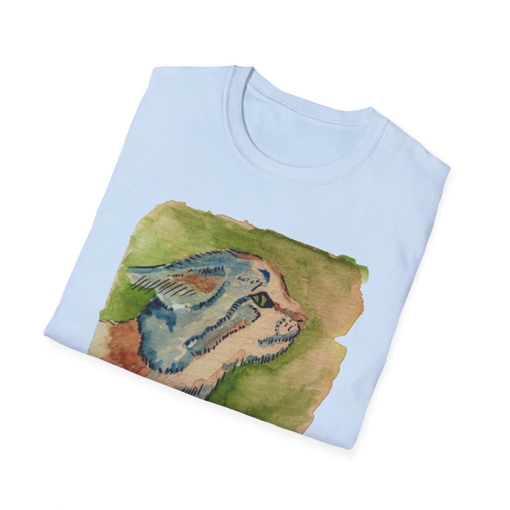 Cat Portrait Watercolor T-Shirt “Memory of Seraphine” Design