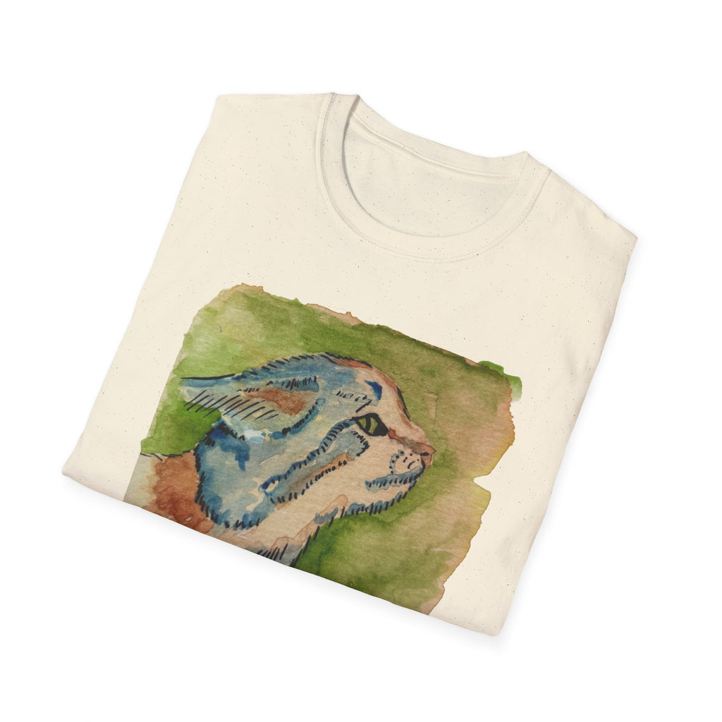 Cat Portrait Watercolor T-Shirt “Memory of Seraphine” Design