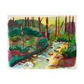 Forest Stream Watercolor Print Poster