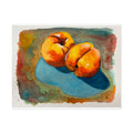 Peach Still Life Watercolor Print Poster