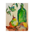 Pears & Bottle Watercolor Print Poster