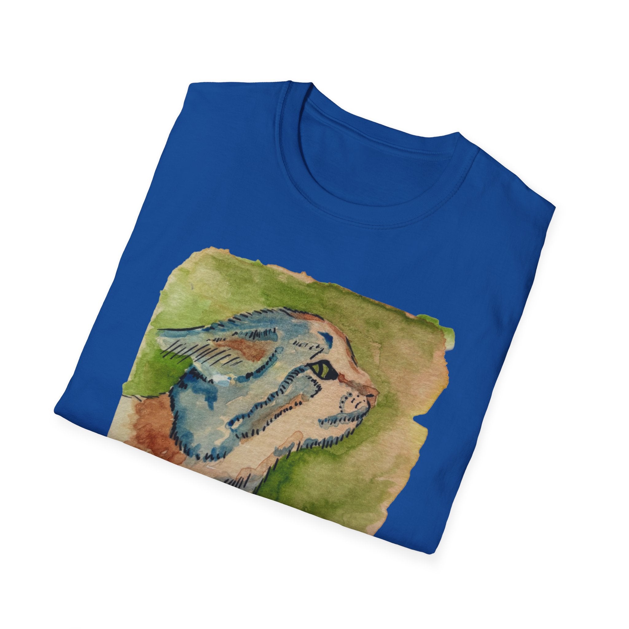 Cat Portrait Watercolor T-Shirt “Memory of Seraphine” Design