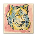 Wolf Watercolor and Ink Print Canvas