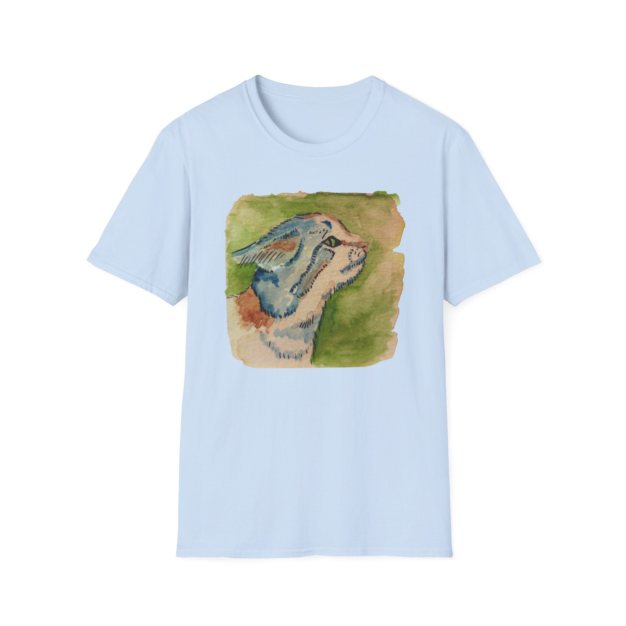Cat Portrait Watercolor T-Shirt “Memory of Seraphine” Design