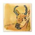 Antelope Watercolor Print Canvas - Square